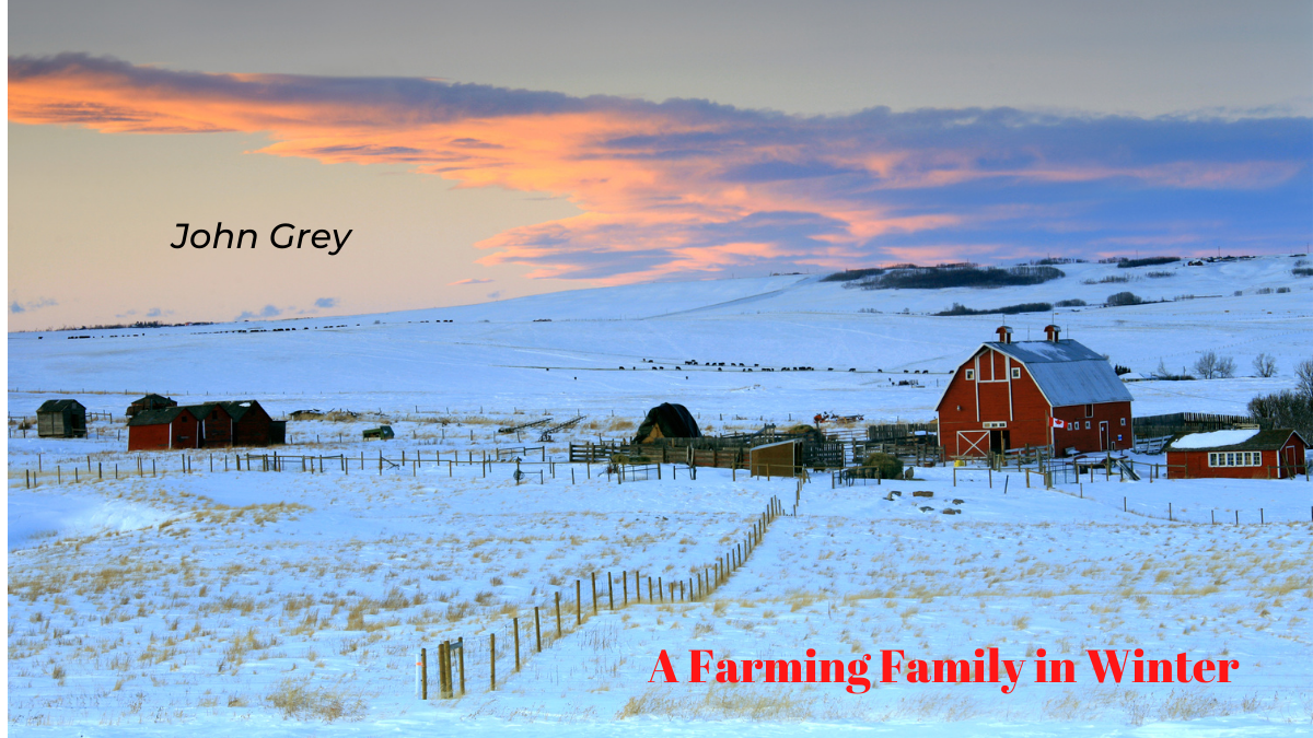 A Farming Family in Winter by John Grey